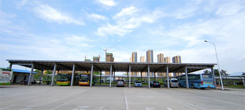 Sistem pemasangan tempat letak kereta bas