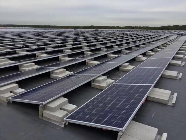 Sistem Pemasangan Bumbung Panel Solar Tilt Ballasted